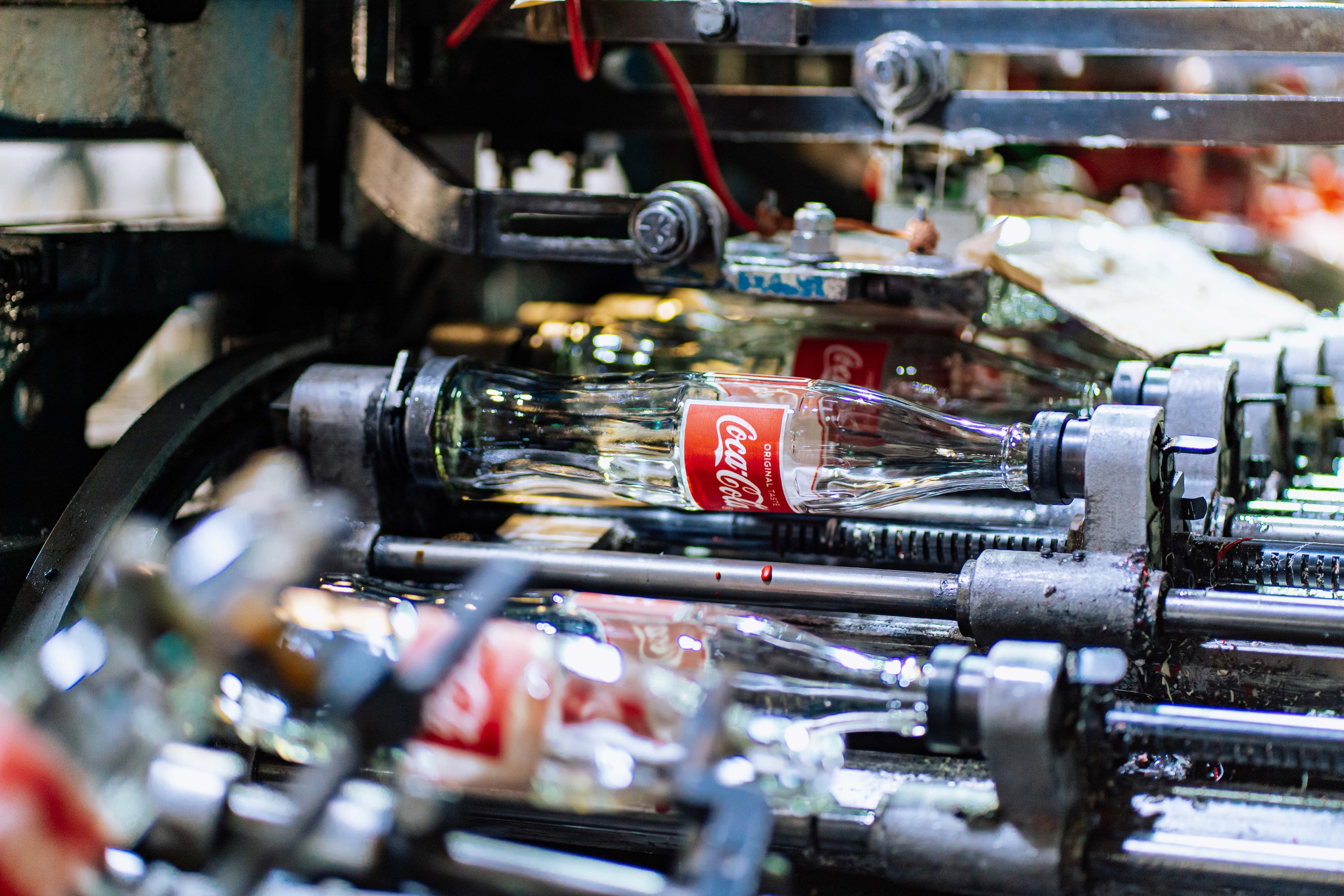 Close-up of industrial machine tooling
