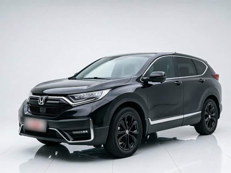 Used Honda CR-V compact SUV in black, front three-quarter view